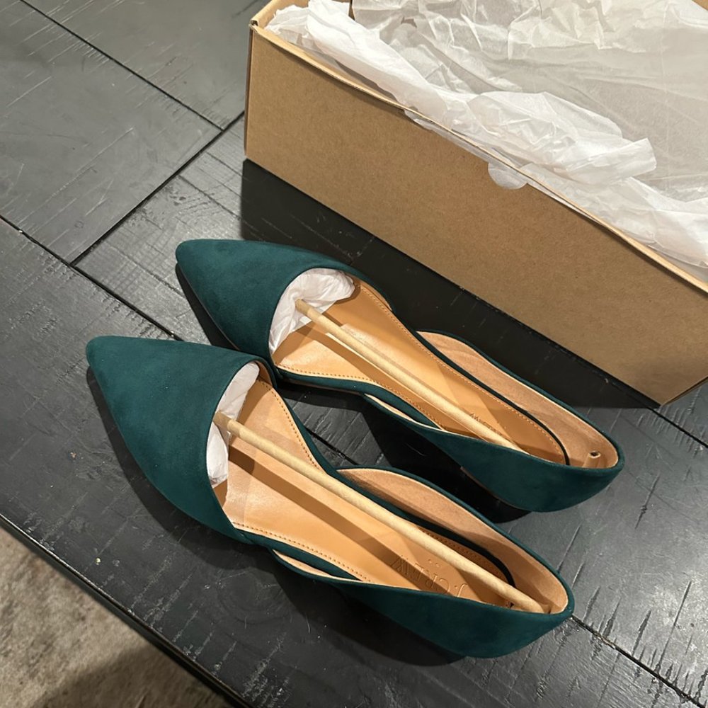 NWT! J. Crew Sueded d'Orsay Flats (8.5)